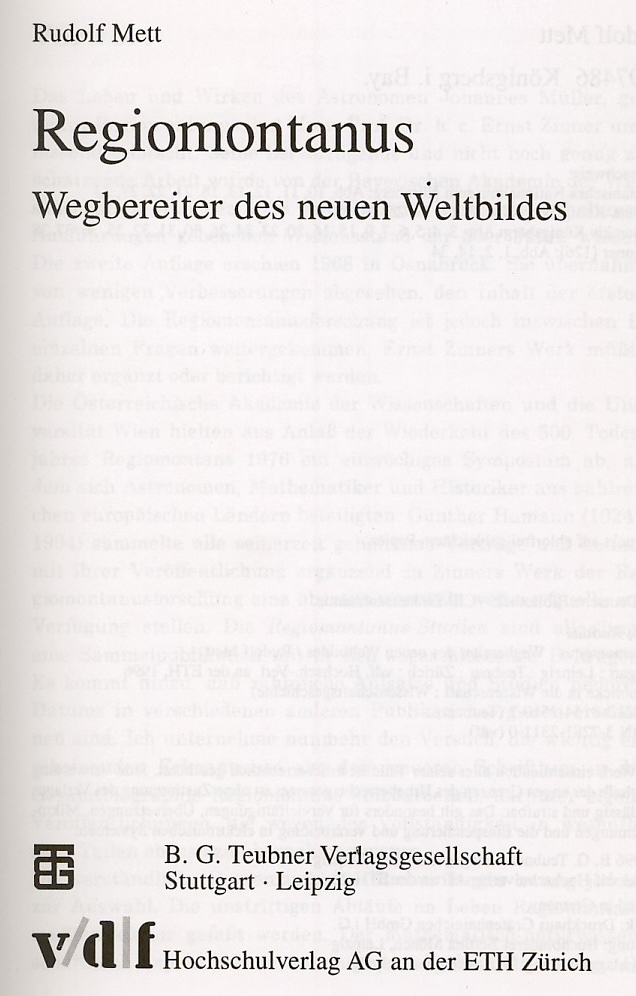 Regiomontanus Johann
                Mller