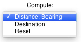 compute distance and
                    bearings